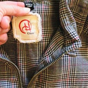 Vintage Chor Mini Dress Plaid Large